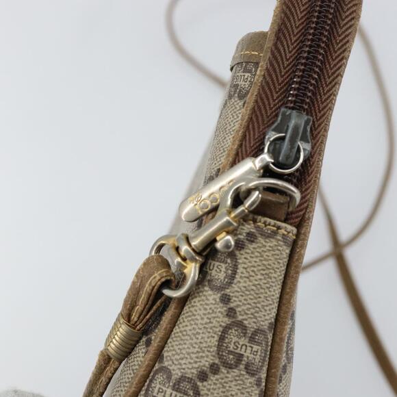 GUCCI GG Plus Supreme Shoulder Bag PVC Leather Beige Gold Auth BA6237 - Picture 10 of 16